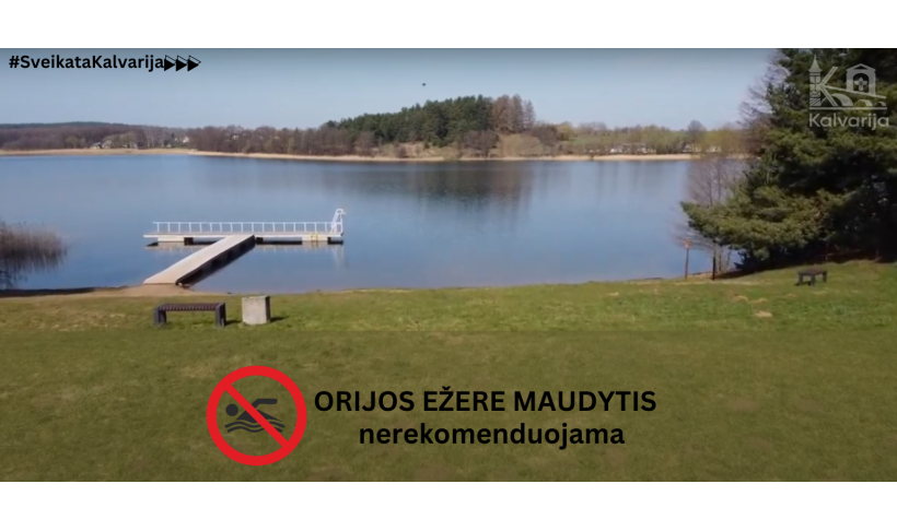 Orijos ežere maudytis nerekomenduojama