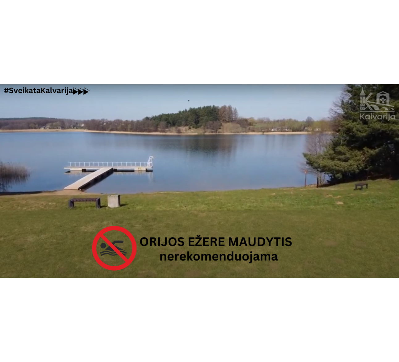 Orijos ežere maudytis nerekomenduojama
