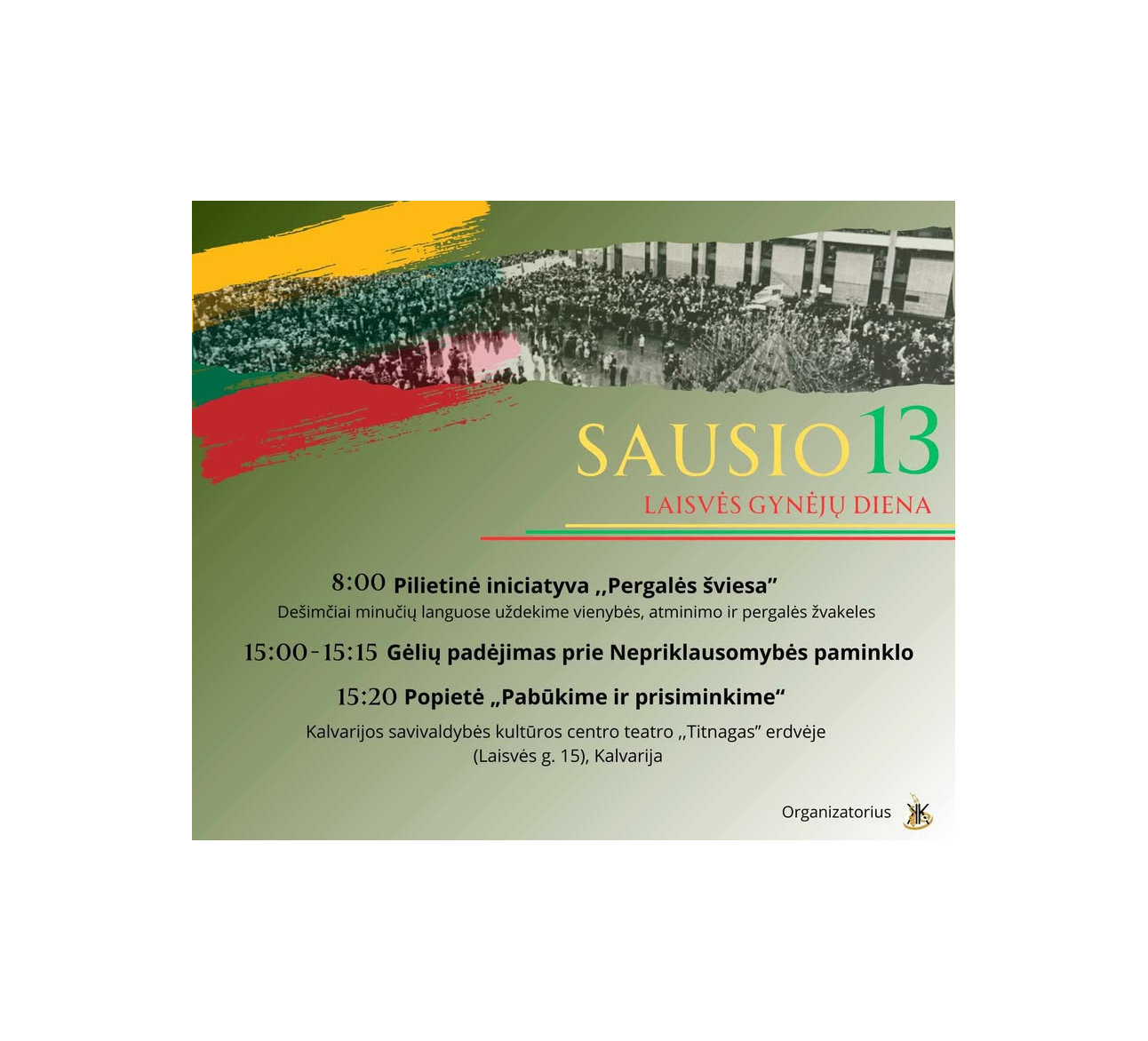 Sausio 13-osios minėjimo programa