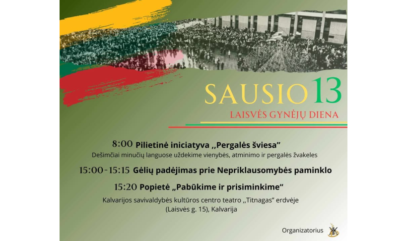 Sausio 13-osios minėjimo programa