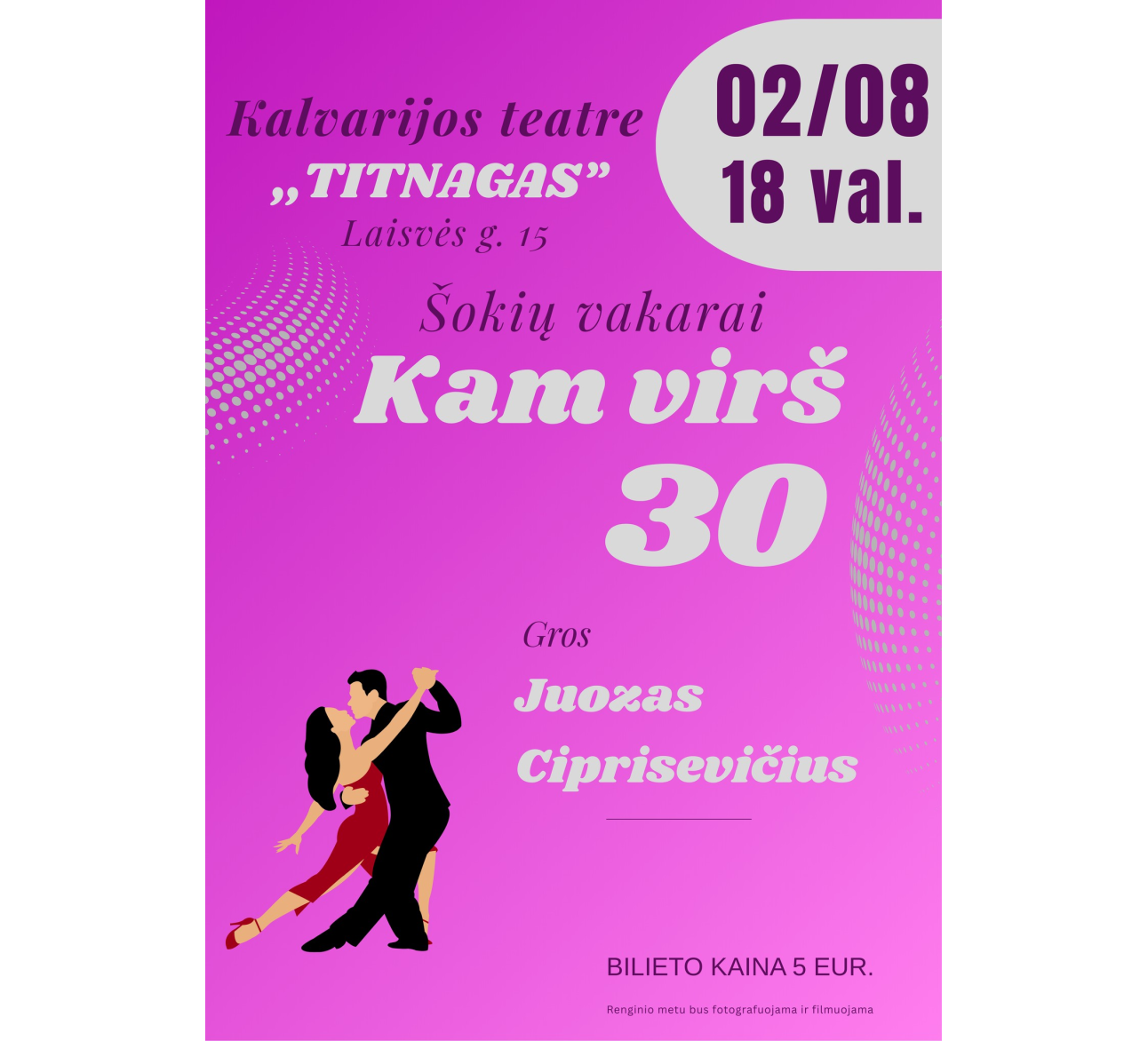 Šokių vakarai „Kam virš 30“