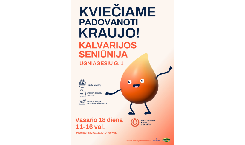Kviečiame padovanoti kraujo!