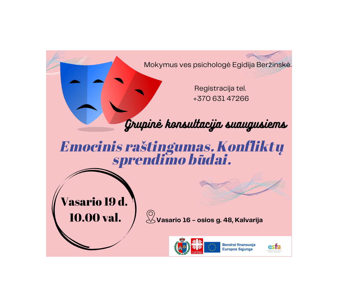 Nemokami mokymai „Emocinis raštingumas. Konfliktų sprendimo būdai“