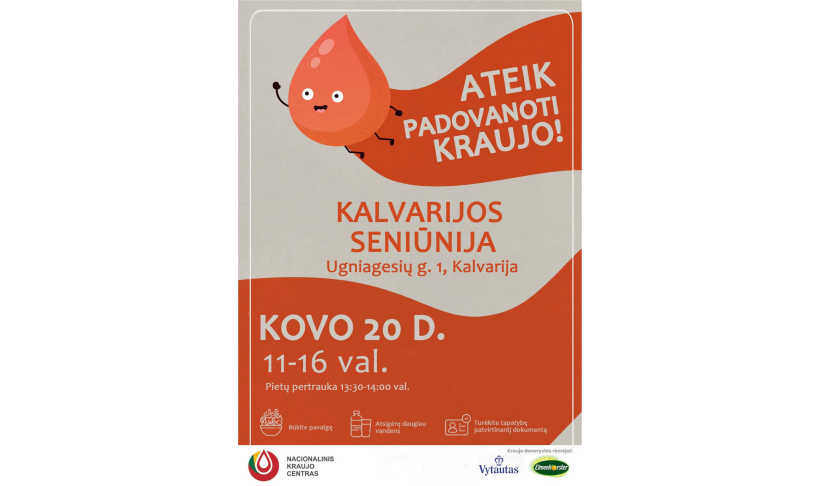 Kviečiame padovanoti kraujo!