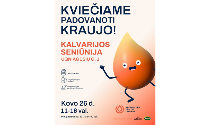 Kviečiame padovanoti kraujo!