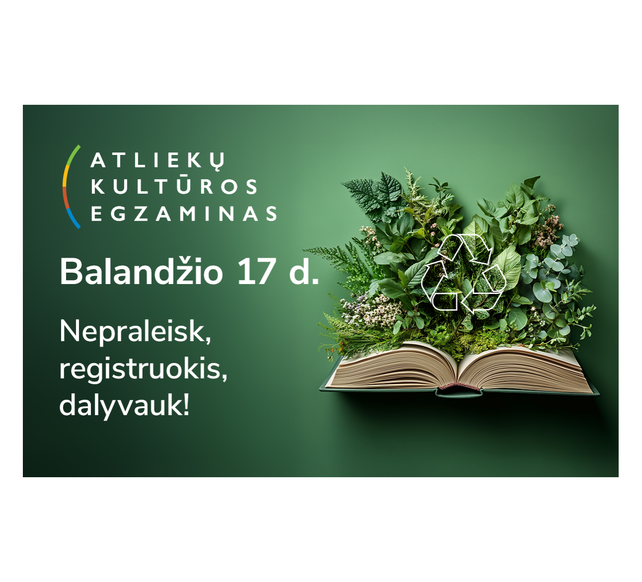 Kviečiame dalyvauti 6-ajame Atliekų kultūros egzamine!