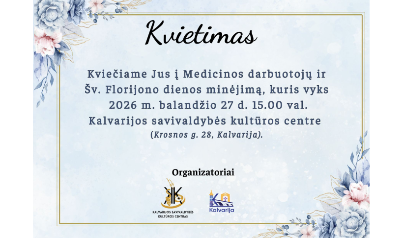 Medicinos darbuotojų ir šv. Florijono dienos minėjimas
