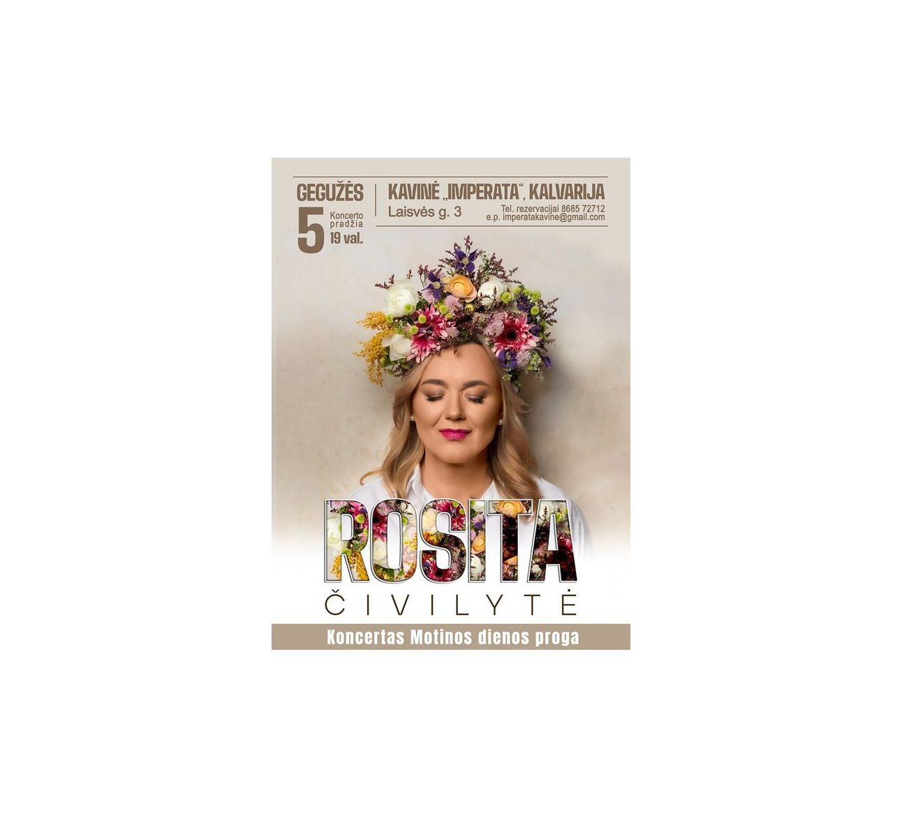 Koncertas Motinos dienos proga: Rosita Čivilytė