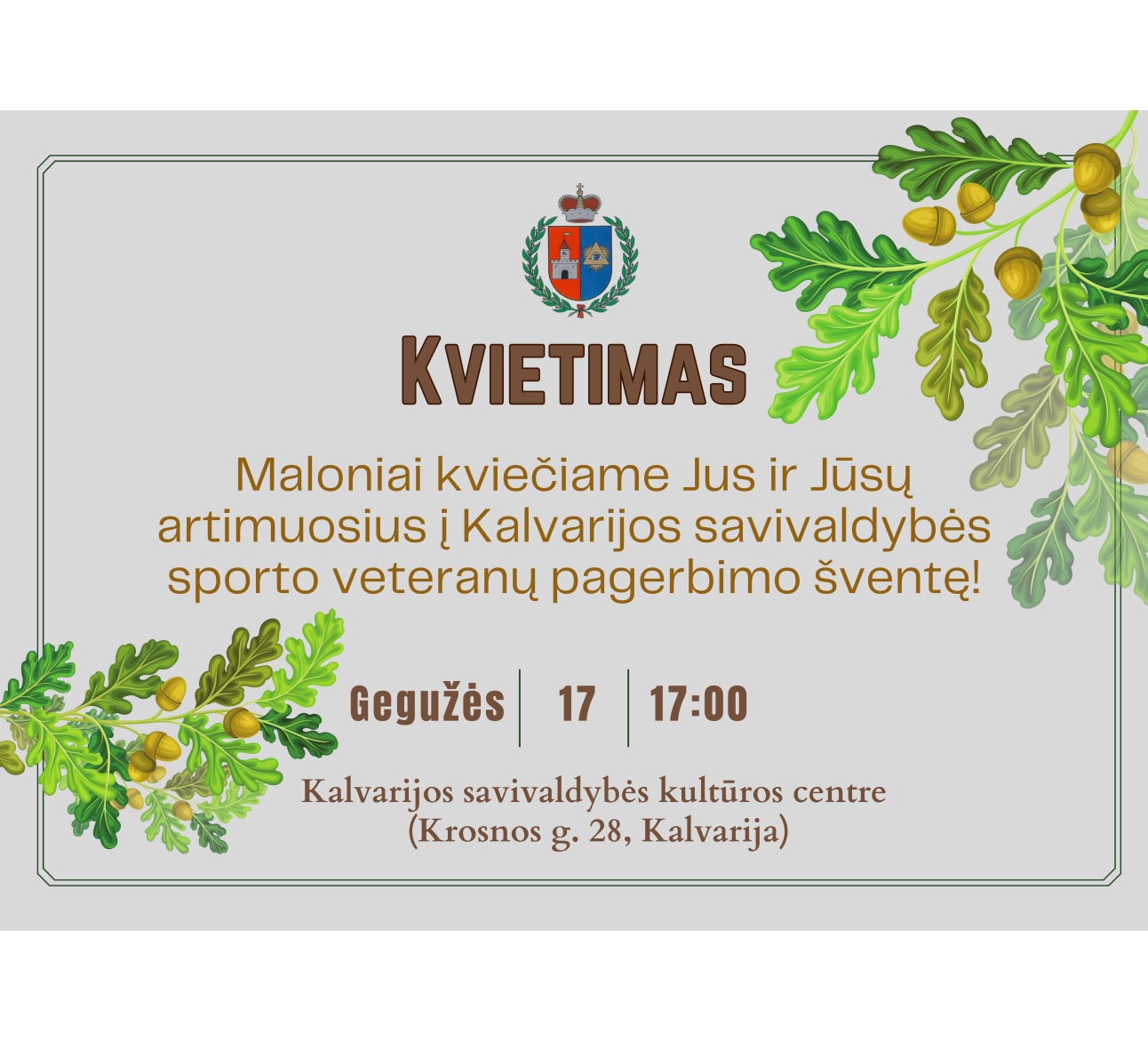 Kalvarijos savivaldybės sporto veteranų pagerbimo renginys