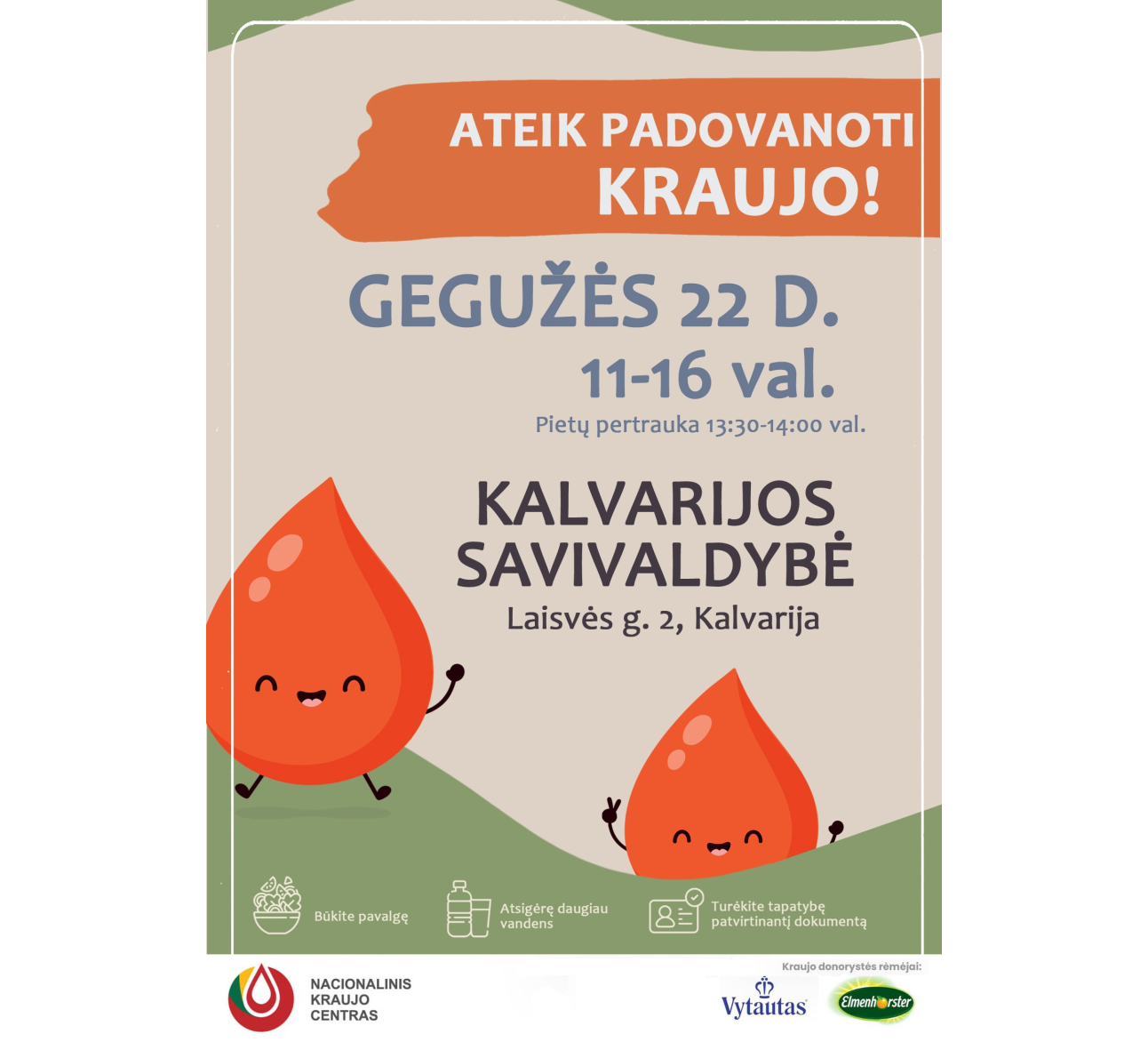 Kviečiame padovanoti kraujo!