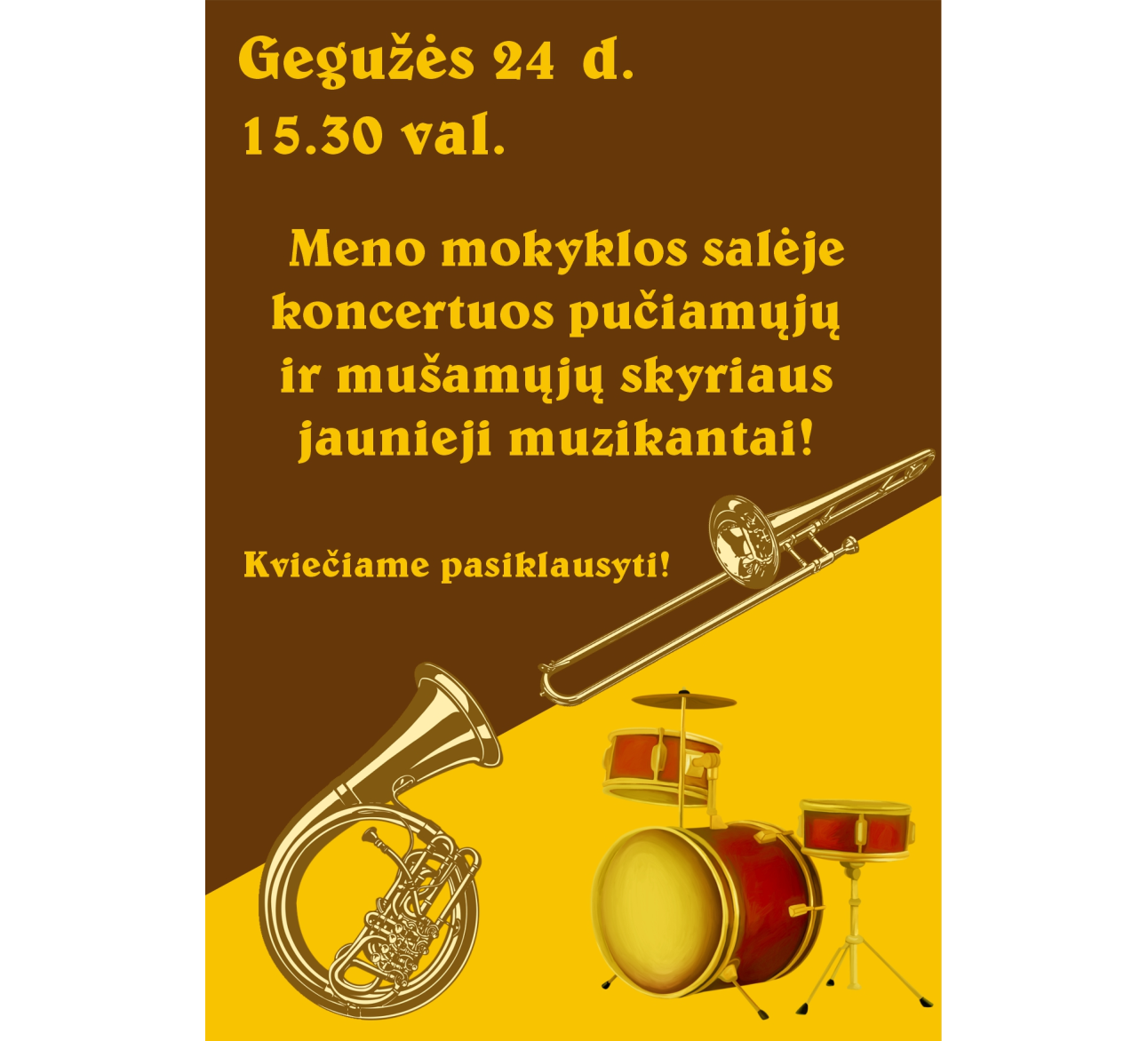 Pučiamųjų ir mušamųjų skyriaus koncertas