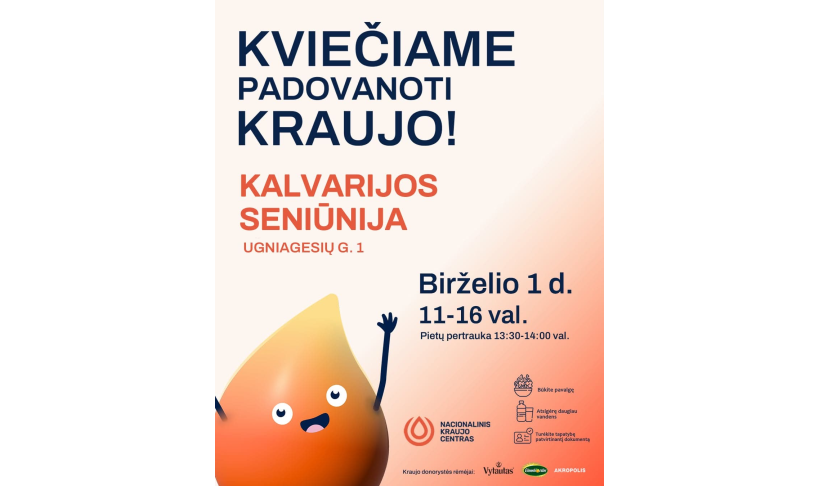 Kviečiame padovanoti kraujo!