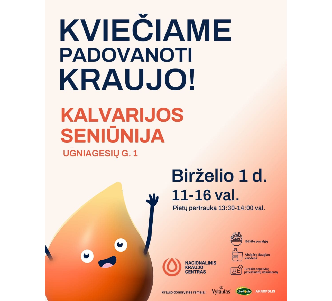 Kviečiame padovanoti kraujo!