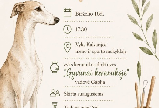 Keramikos dirbtuvės suaugusiems