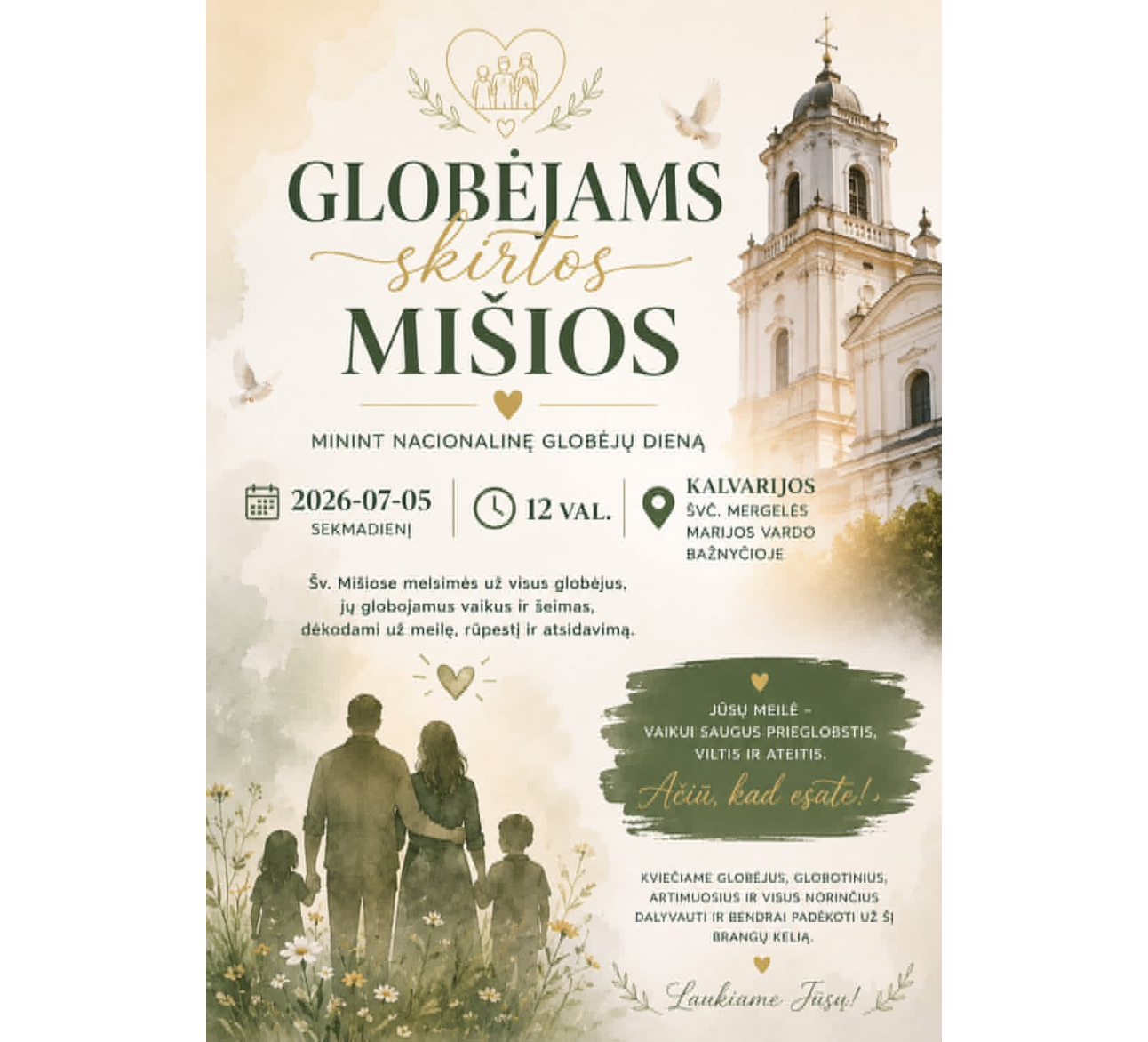 Globėjams skirtos šv.Mišios