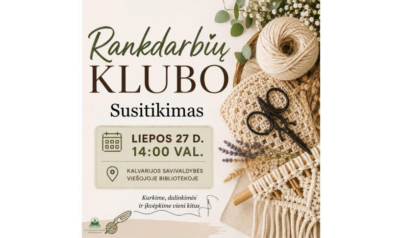 Rankdarbių klubo susitikimas