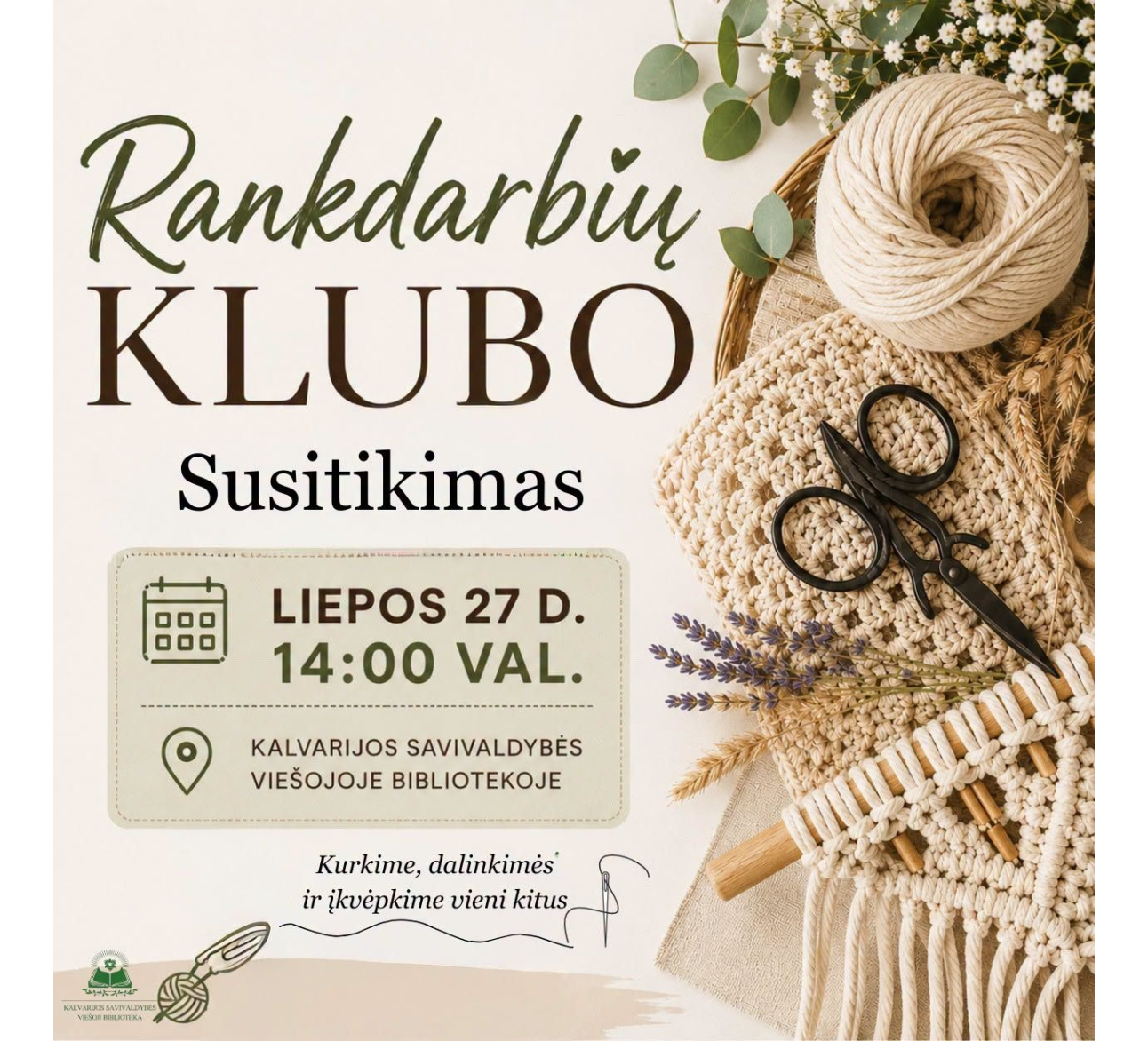 Rankdarbių klubo susitikimas