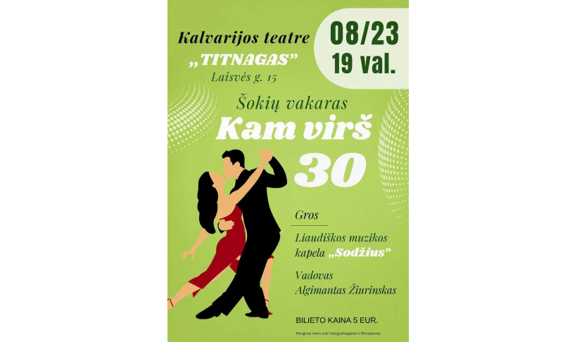 Šokių vakarai kam virš 30