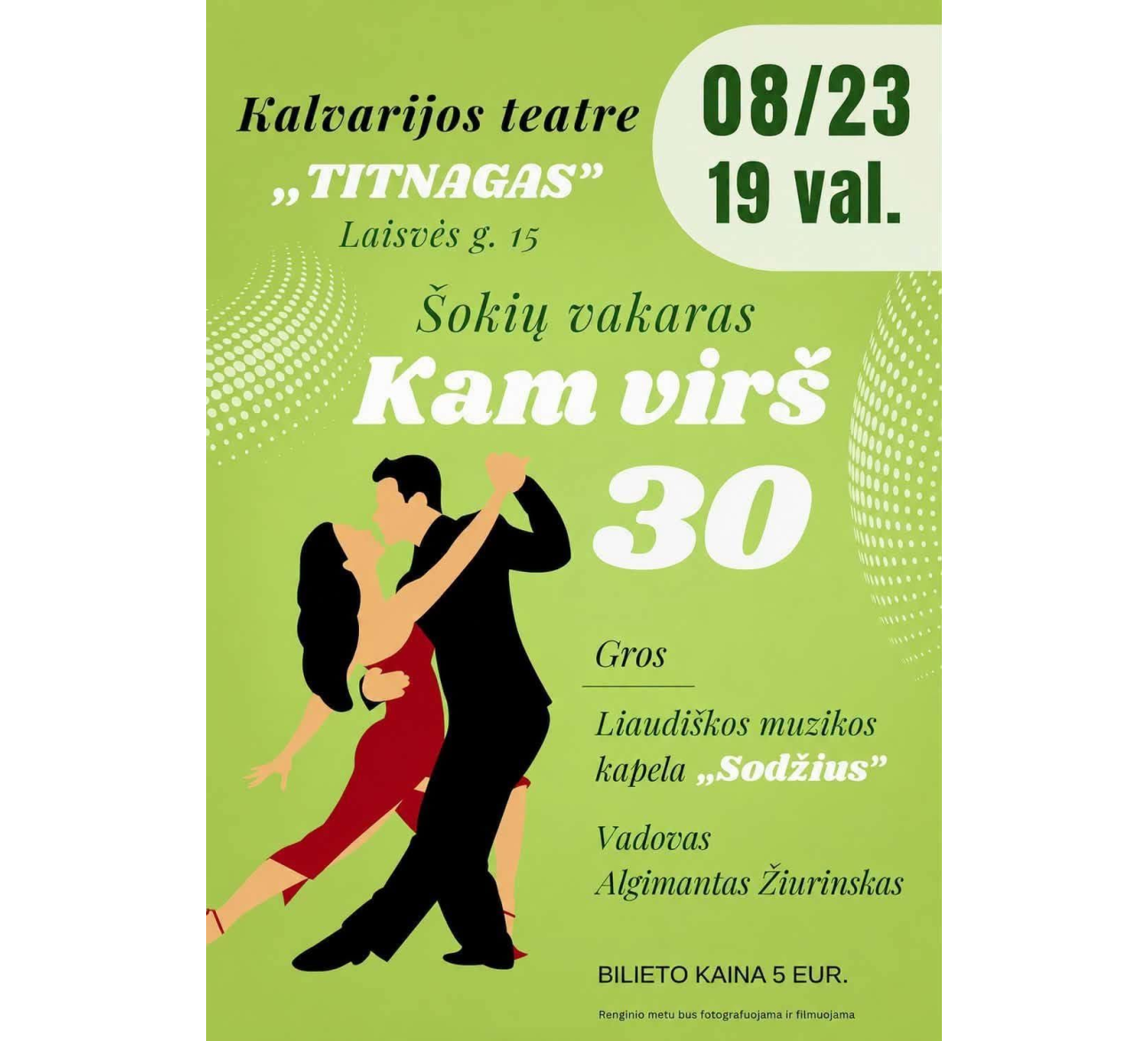 Šokių vakarai kam virš 30