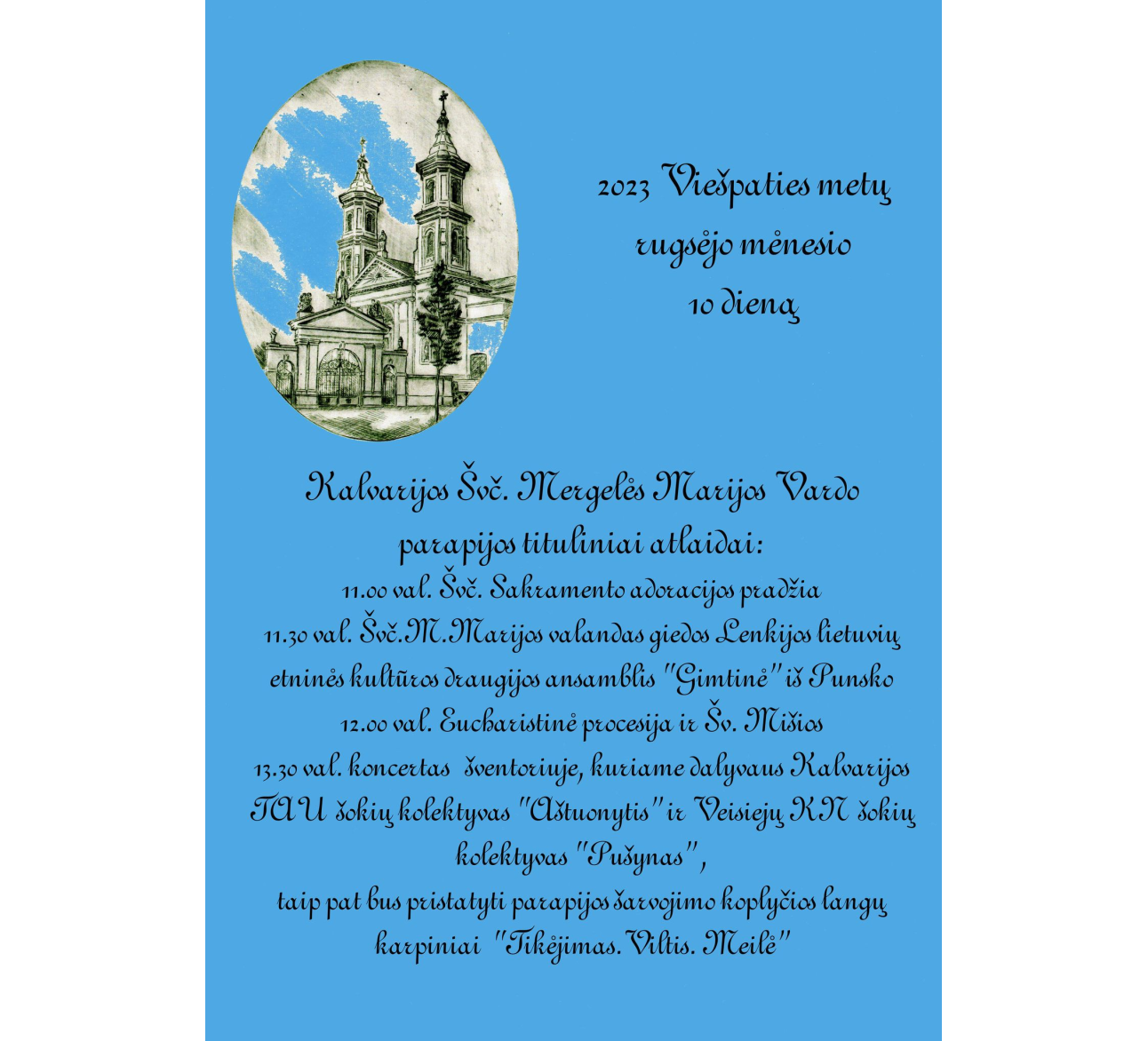 Atlaidai Kalvarijoje  Švč. M. Marijos Vardo bažnyčioje