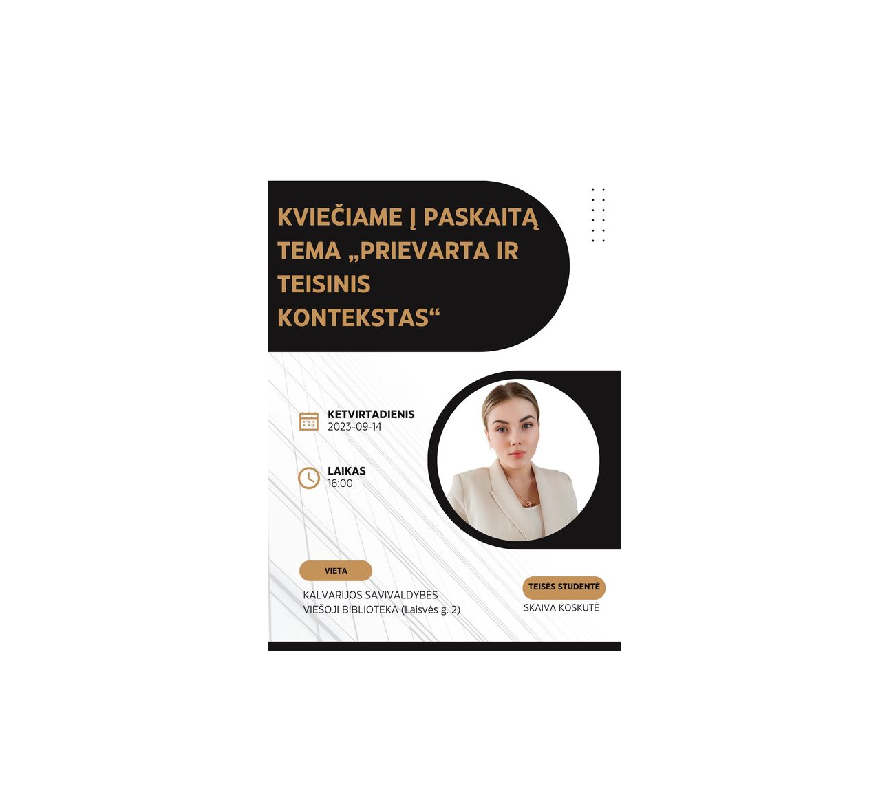 Paskaita „Prievarta ir teisinis kontekstas“.