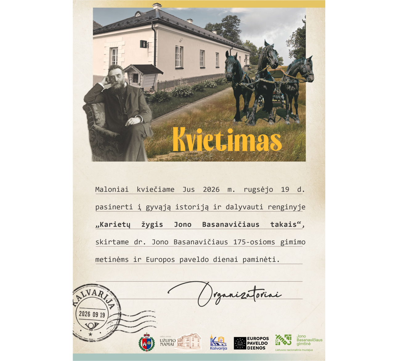 Karietų žygis Jono Basanavičiaus takais