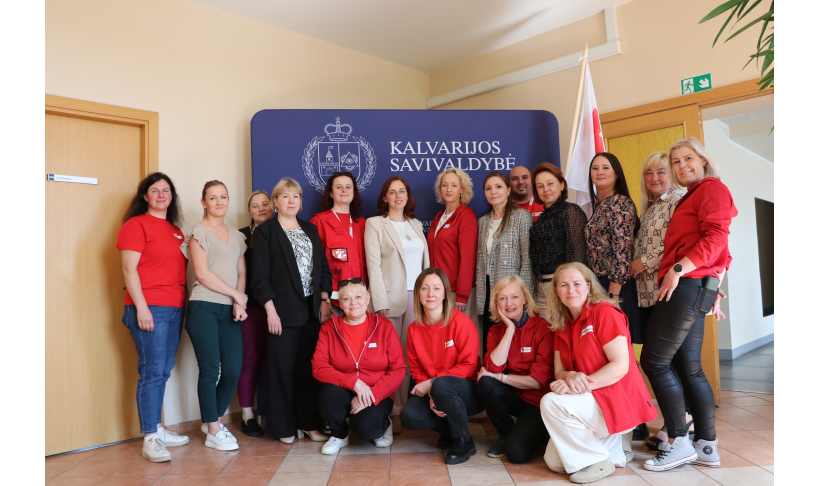 Kalvarijoje lankėsi Lietuvos Raudonojo kryžiaus savanoriai