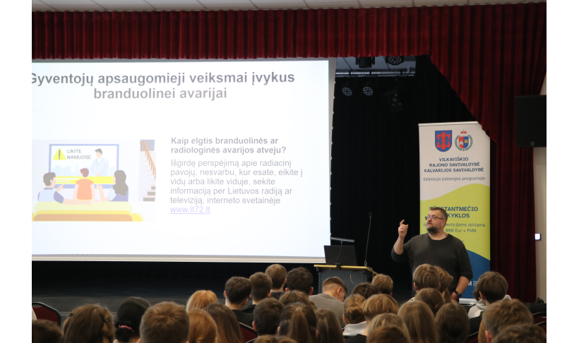 Kalvarijos gimnazijoje vyko renginys civilinei saugai ir pilietiškumui