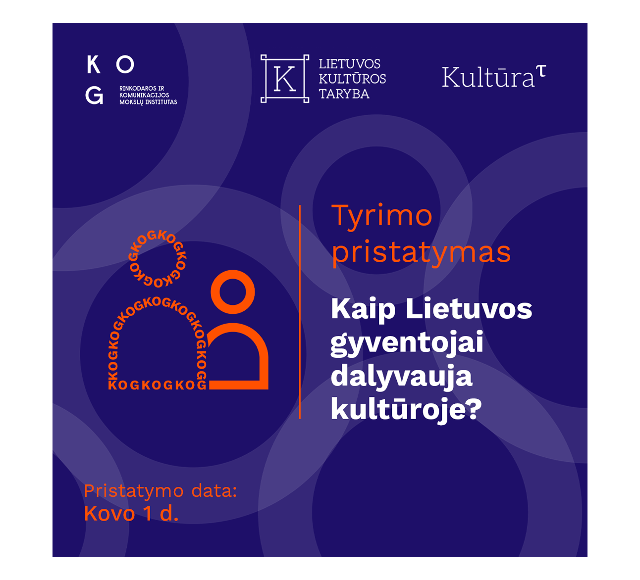 Kviečiame į tyrimo pristatymą: kaip Lietuvos gyventojai dalyvauja kultūroje?