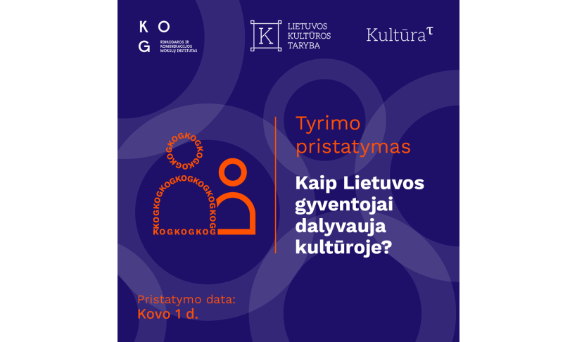 Kviečiame į tyrimo pristatymą: kaip Lietuvos gyventojai dalyvauja kultūroje?