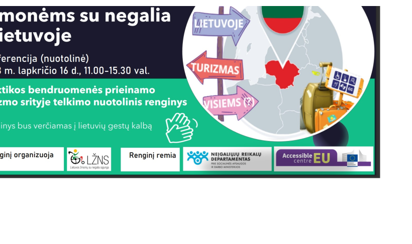 Renginys „Turizmo prieinamumas žmonėms su negalia Lietuvoje“