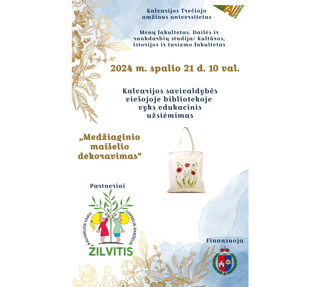 Edukacija „Medžiaginio maišelio dekoravimas“