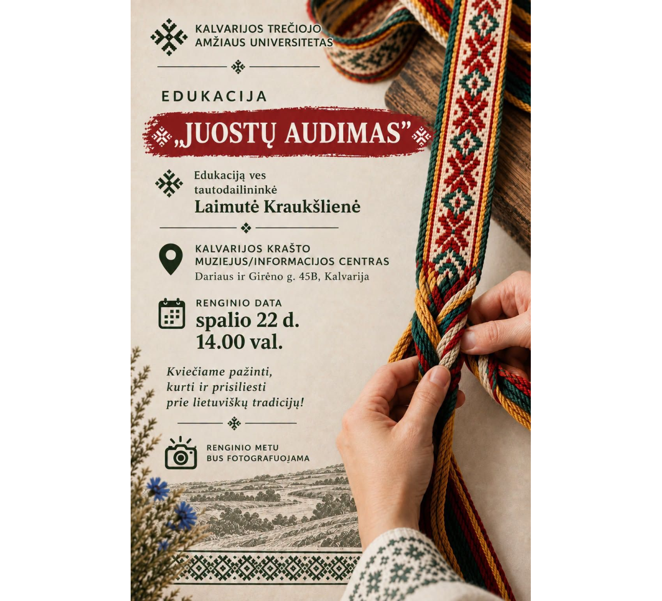 Edukacija „Juostų audimas“