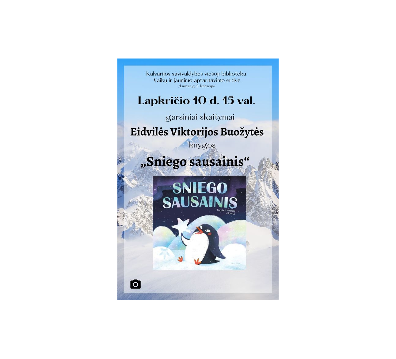 Eidvilės Viktorijos Buožytės knygos skaitymai