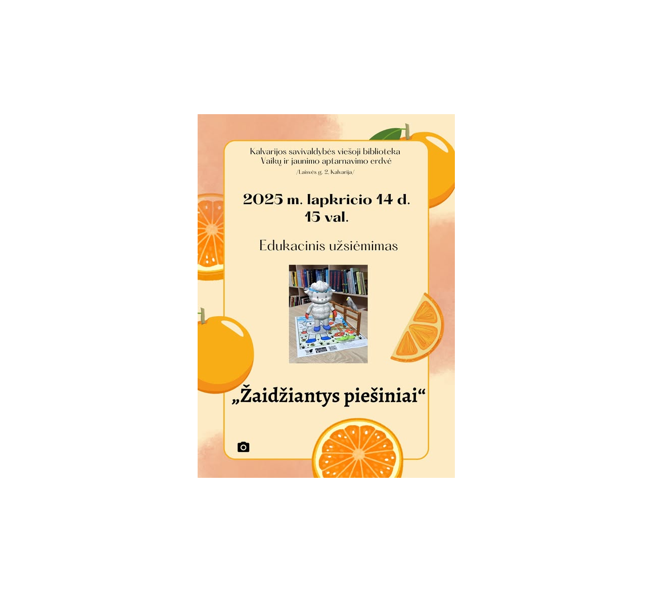 Edukacinis užsiėmimas „Žaidžiantys piešiniai“