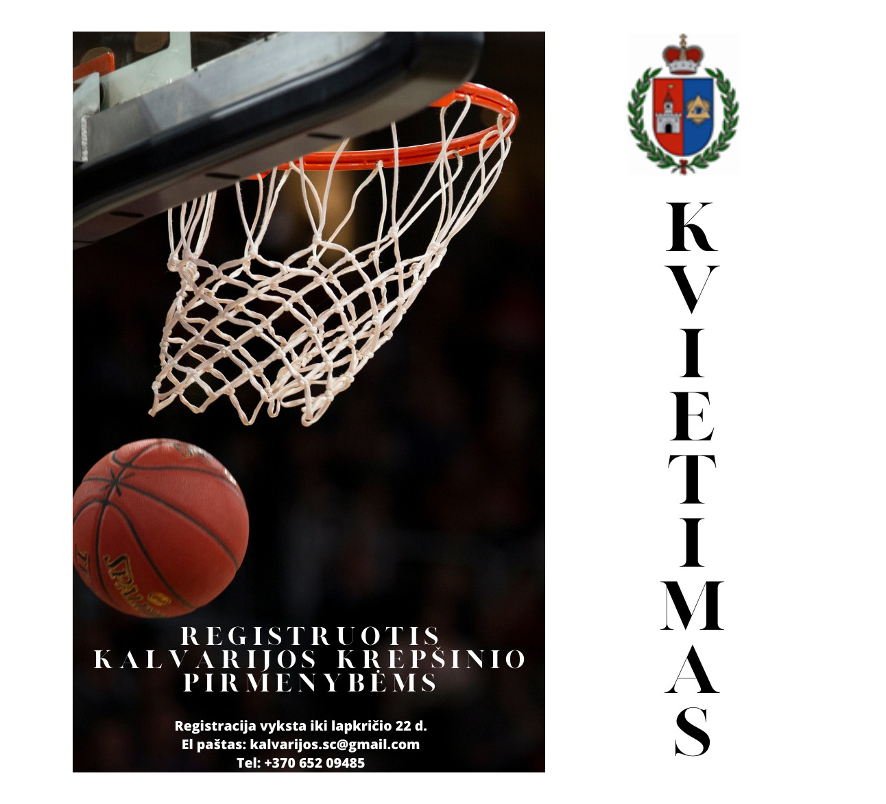Registracija į krepšinio pirmenybes