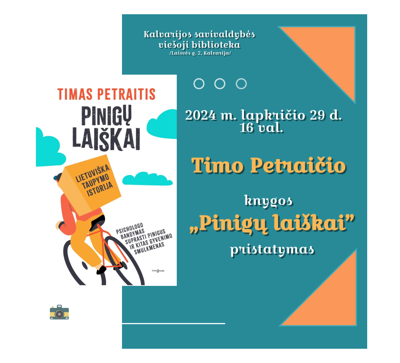 Timo Petraičio knygos „Pinigų laiškai“ pristatymas
