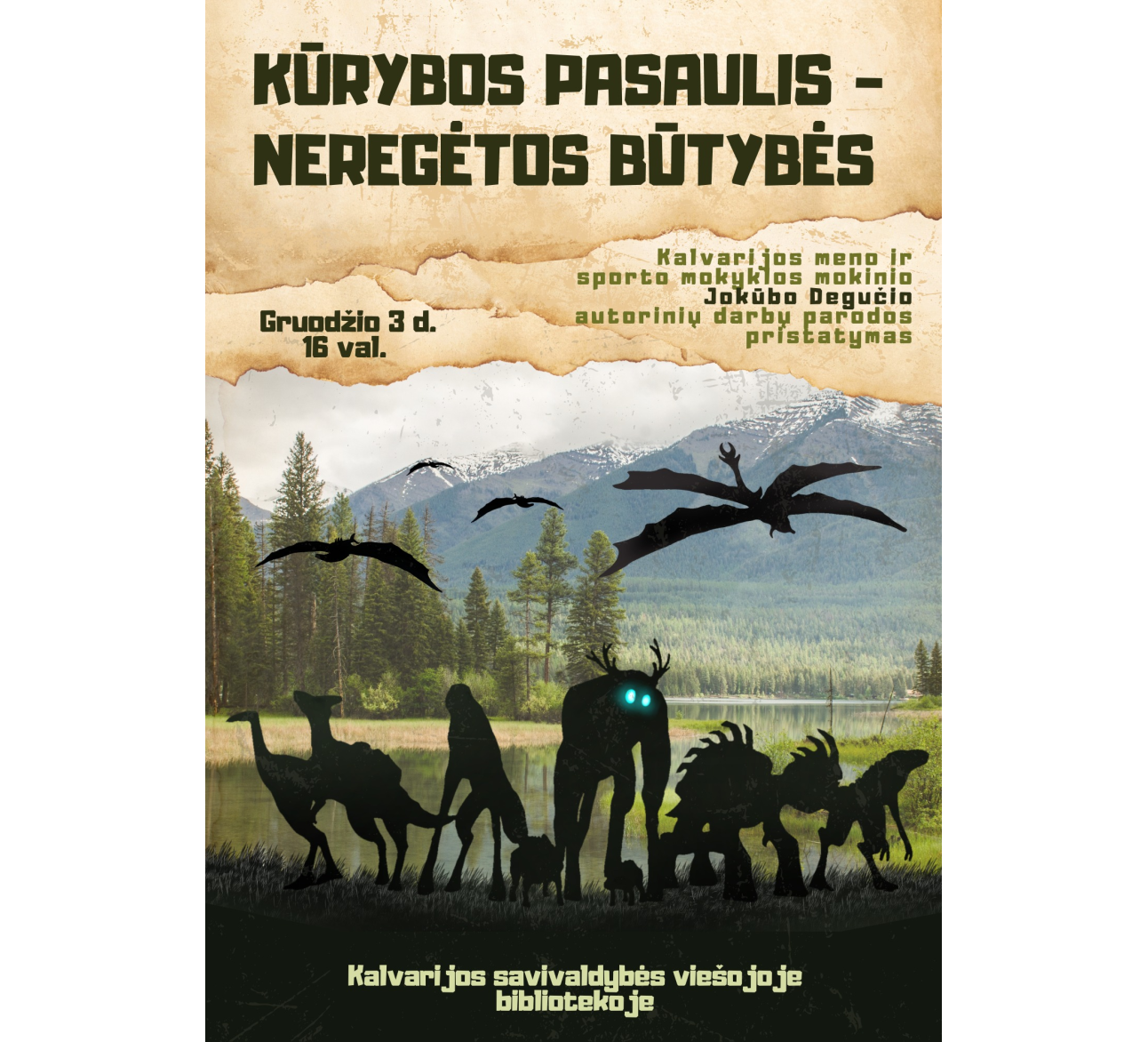 Parodos ,,Kūrybos pasaulis – neregėtos būtybės" pristatymas