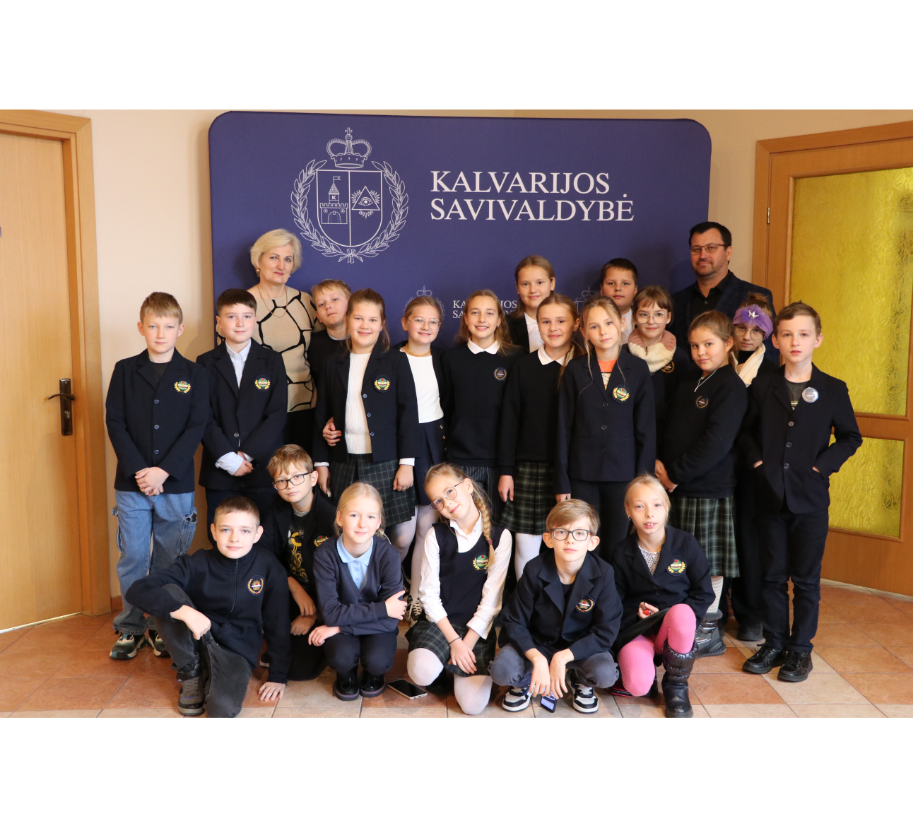 Mokinių vizitas Kalvarijos savivaldybės administracijoje