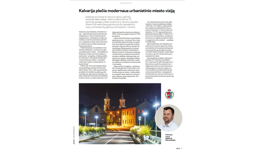 Kalvarija dalyvauja projekte „Išmanusis miestas 10“