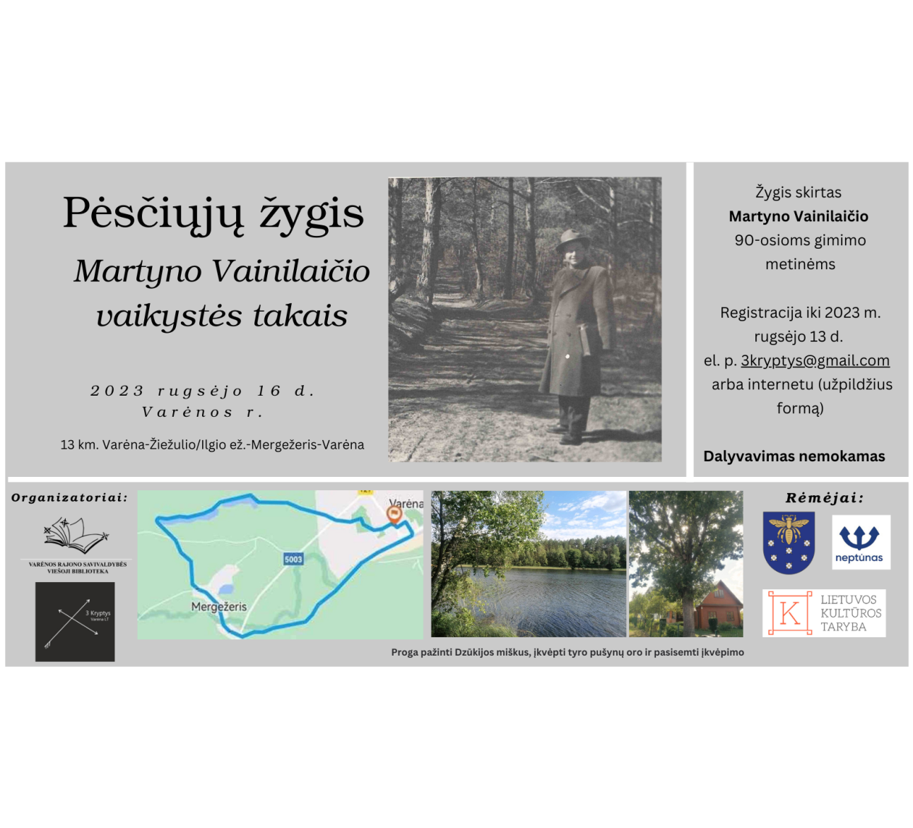 Pėsčiųjų žygis Martyno Vainilaičio vaikystės takais