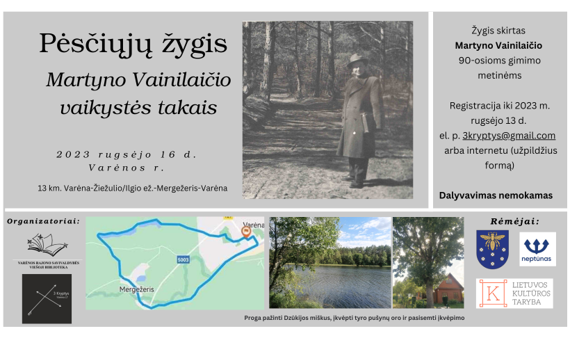 Pėsčiųjų žygis Martyno Vainilaičio vaikystės takais