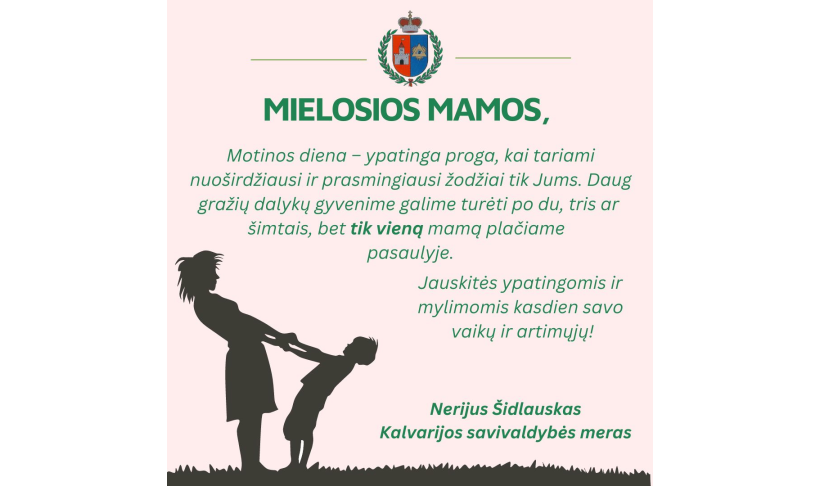 Mero sveikinimas Motinos dienos proga