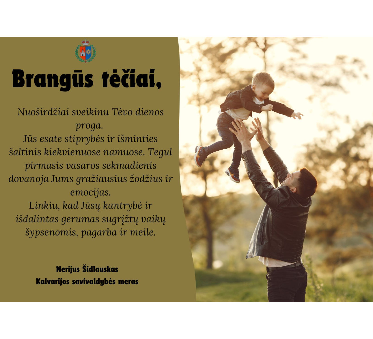 Mero sveikinimas Tėvo dienos proga