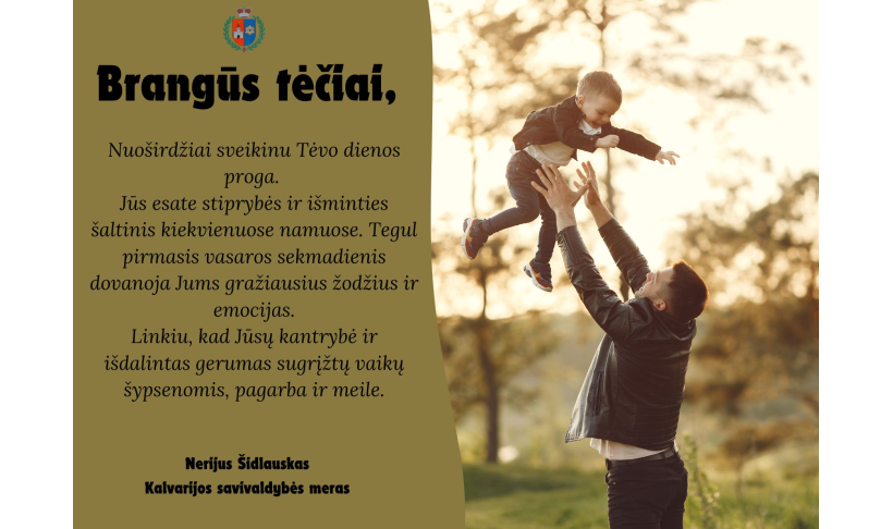 Mero sveikinimas Tėvo dienos proga