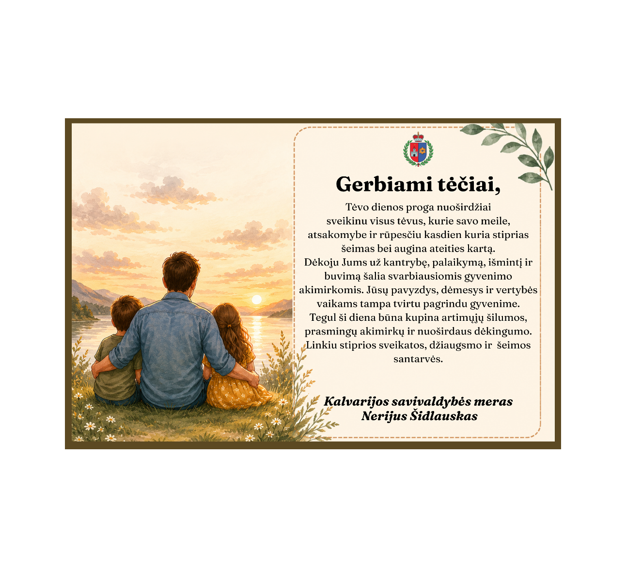 Mero sveikinimas Tėvo dienos proga
