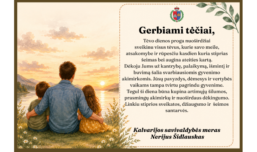 Mero sveikinimas Tėvo dienos proga