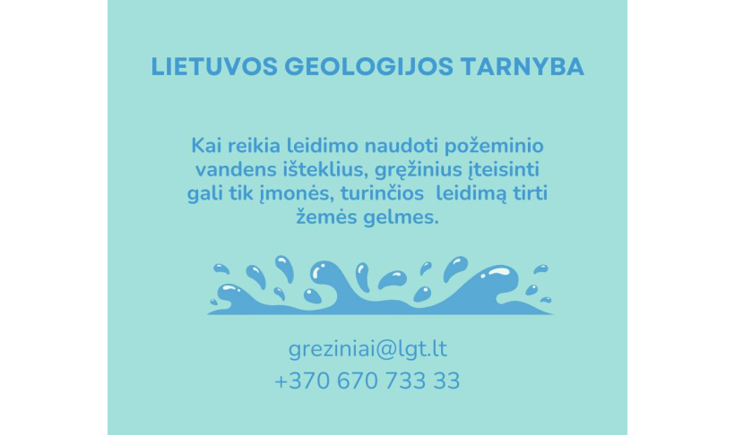 Kaip įteisinti gręžinį, kai reikia leidimo naudoti požeminio vandens išteklius