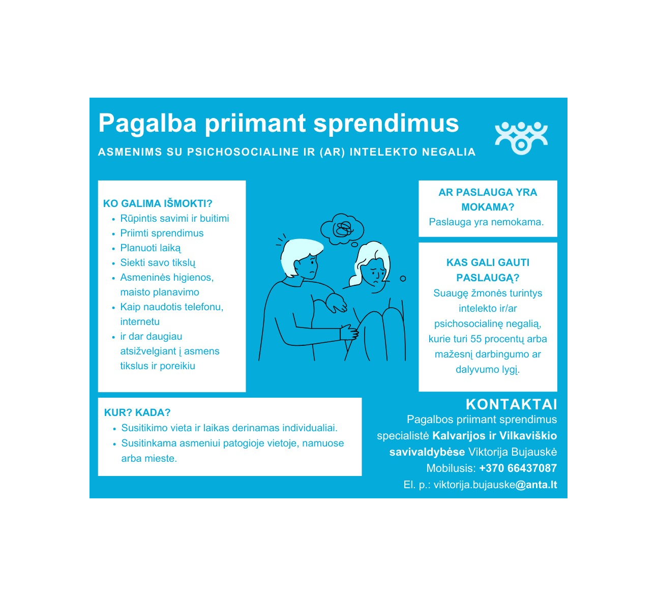 Pagalba priimant sprendimus asmenims su psichologine ir (ar) intelekto negalia
