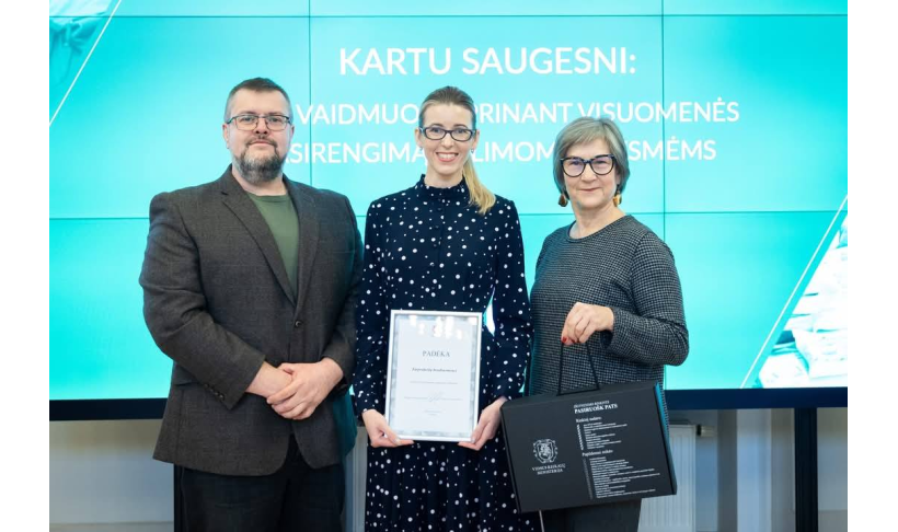 Civilinės saugos švietimo renginyje padėka Tarprubežių bendruomenei